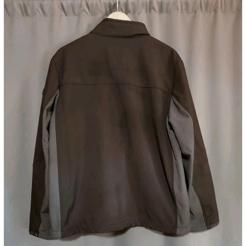 Tumi Tech Mens Grey Insulated FleeceLined Softshell Jacket Coat Zip Size Large